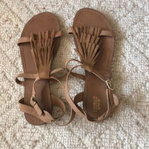 Brown tassel sandals